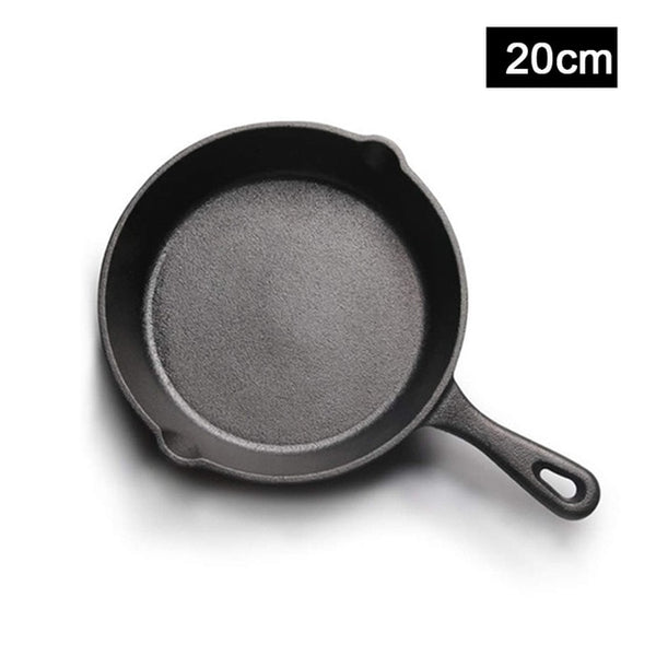 Cast Iron Frying Pan 14/16/20cm Non-stick Skillet Kitchen Fry Pot Breakfast  Pan Omelette Pancake Pot Induction Cooking Cookware